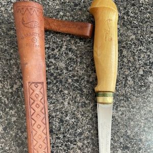 Rapala J. Marttiini Finland 6" Blade Fish Filet Knife w/Leather Sheath